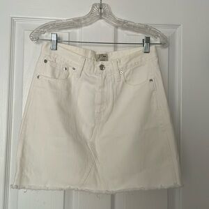 J. Crew White Denim Skirt